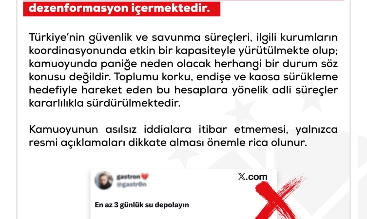 İletişim Başkanlığından savaş hazırlığı iddialarına yalanlama