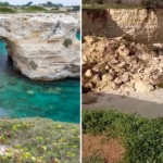 İtalya'nın Adriyatik kıyısındaki ünlü Aşıklar Kemeri Sevgililer Günü'nde çöktü