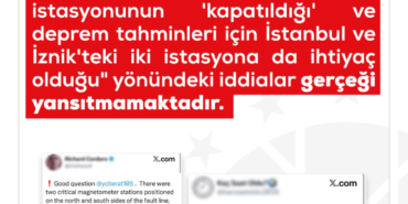 Kandilli Rasathanesi'nin istasyonu kapatıldı iddialarına yalanlama