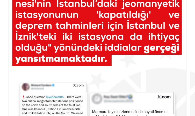 Kandilli Rasathanesi'nin istasyonu kapatıldı iddialarına yalanlama