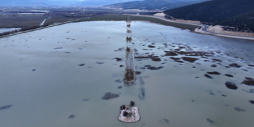 Kuruyan Avlan Gölü yağışların ardından yeniden su tuttu