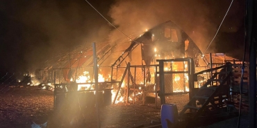 Bursa'da çiftlikte çıkan yangında çok sayıda hayvan telef oldu