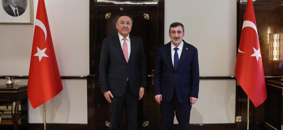 Cumhurbaşkanı Yardımcısı Yılmaz, TDT Genel Sekreteri Ömüraliyev'i kabul etti