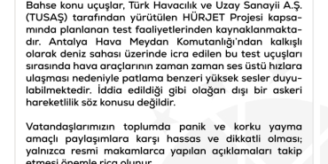 DMM, 'Antalya'da Türk F16 savaş uçaklarının yoğun uçuş yaptığı' iddiasını yalanladı