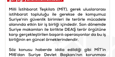 DMM, 'Türkiye, İngiliz MI6'dan Şara'nın korumasını artırmasını istedi' haberini yalanladı
