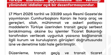 DMM'den 'Türkiye'nin İsrail'e lojistik sağlayacağı' iddialarına yalanlama