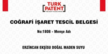 Erzincan Ekşisu Doğal Maden Suyu tescillendi