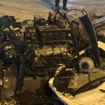 Erzurum'da 4 araç zincirleme kazaya karıştı