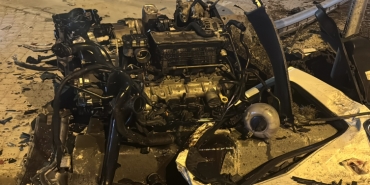 Erzurum'da 4 araç zincirleme kazaya karıştı