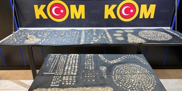 Hobi bahçesinden milyonluk tarihi eserler ele geçirildi