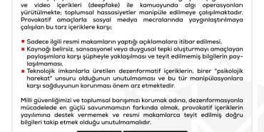 İletişim Başkanlığından dezenformasyon uyarısı