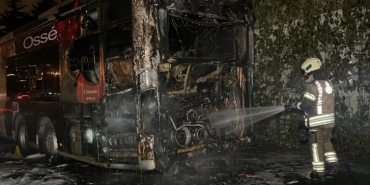 İstanbul'da metrobüsün motorunda yangın