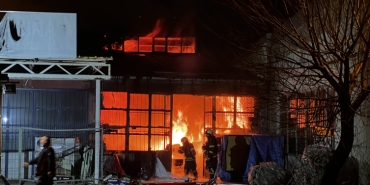 Kayseride mobilya atölyesinde yangın