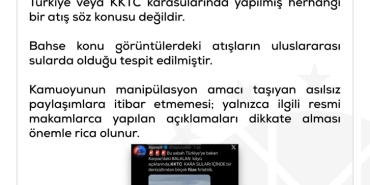 "KKTC karasularındaki bir denizaltından çok sayıda füze fırlatıldı" iddiasına yalanlama