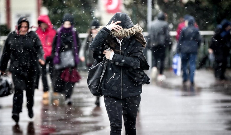 16 il için sağanak, kar ve fırtına uyarısı