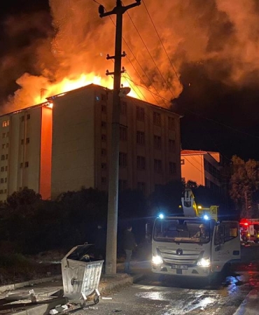 Aydın'da lise yurdunda çıkan yangın kontrol altına alındı