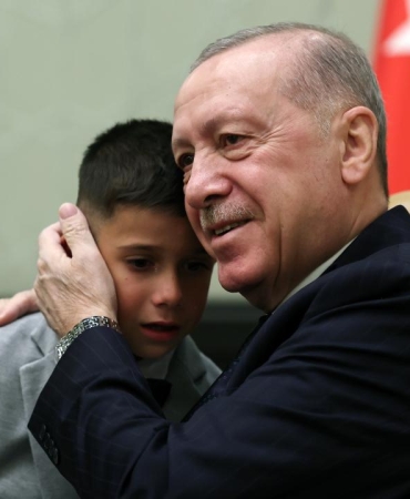 Cumhurbaşkanlığı Külliyesi'ndeki 23 Nisan kabulünde duygu dolu anlar