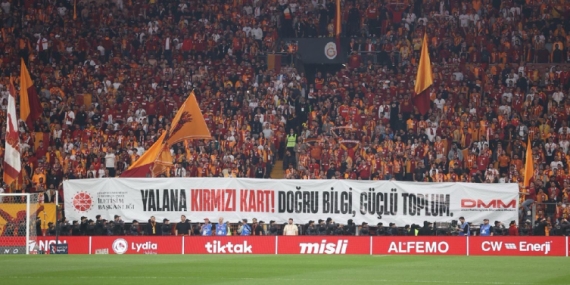 Dev derbide dezenformasyona kırmızı kart mesajı