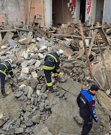 Gaziantep'te sağanak sonrası ev çöktü