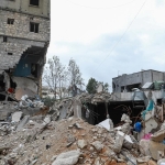 İşgalci İsrail'in hedef aldığı Lübnan'ın Nebatiye kentinde büyük bir yıkım kaldı