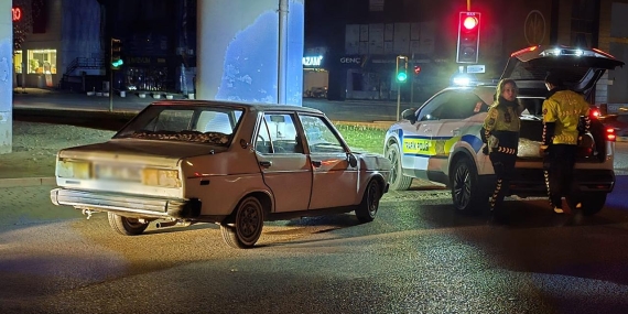 Polisin dur ihtarına uymayan alkollü sürücüye büyük ceza