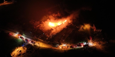 Samsun'da meyve deposunda yangın