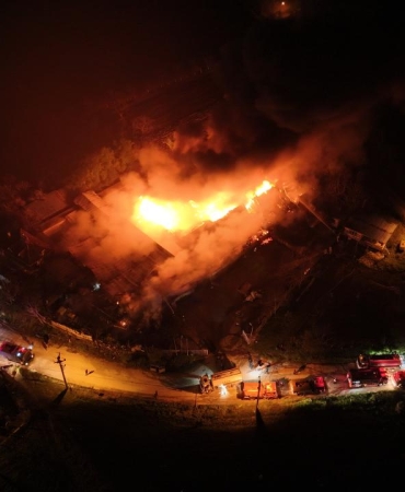 Samsun'da meyve deposunda yangın