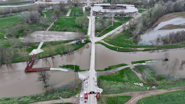 Tunca Nehri'nin debisi 3 günde 3,5 kat arttı