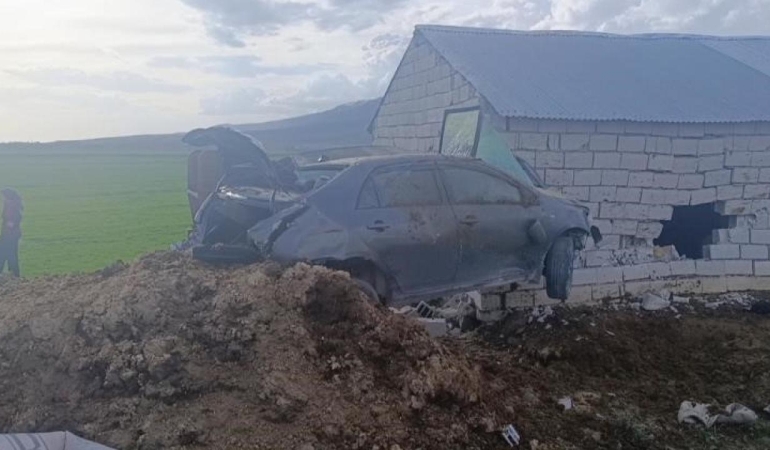 Van'da kontrolden çıkan otomobil duvara çarptı: 1 yaralı