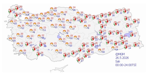 Bayram süresince yağışlı hava etkili olacak