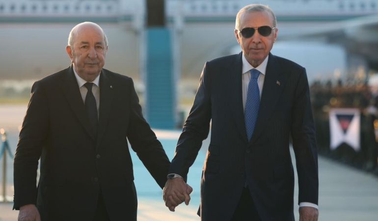 Cumhurbaşkanı Erdoğan, Cezayir Cumhurbaşkanı Tebbun'u karşıladı