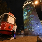 Galata Kulesi'nde kültürel miras için farkındalık gösterisi